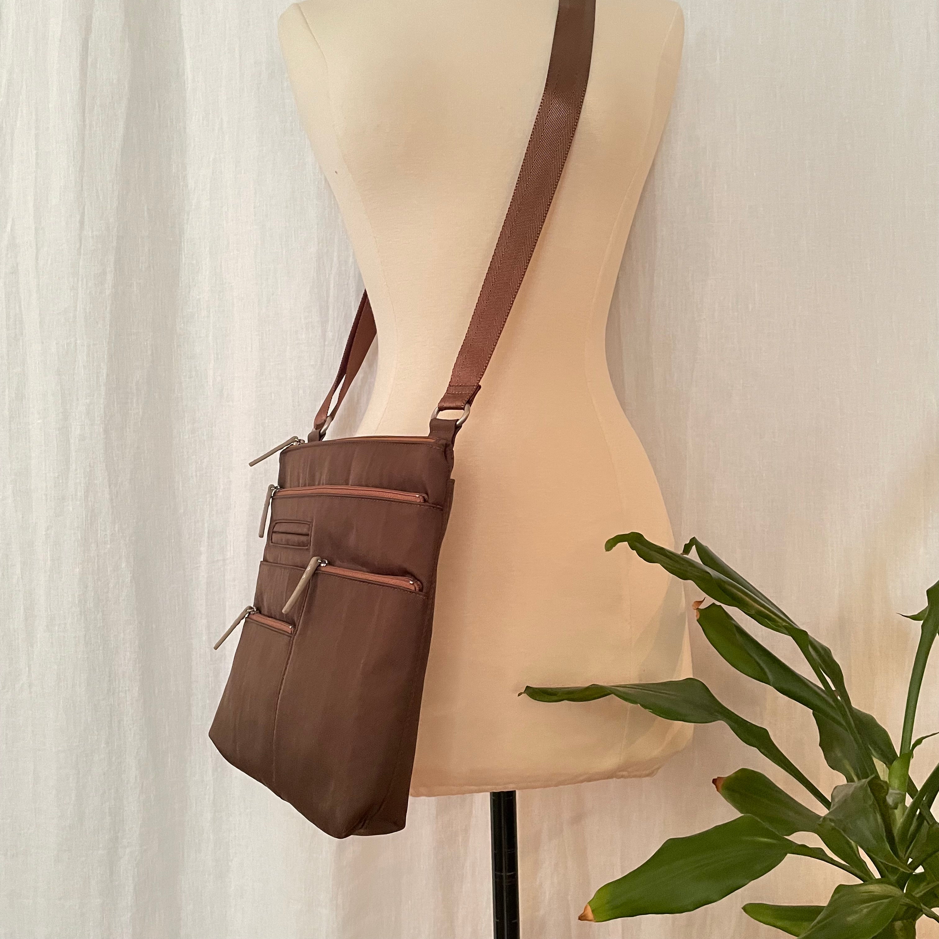NICO - Mocha x Bronze | Multi-Pocket Shoulder Bag | Small